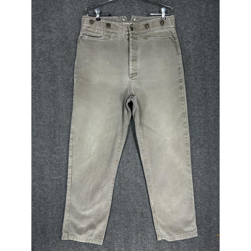 Classic Old West Styles Trousers Mens 36 (Fits 34x29) Gray Frontier Buckle Back